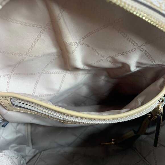 MICHAEL KORS Rhea Medium Color-Block Signature Logo Backpack EUC - Picture 10 of 12